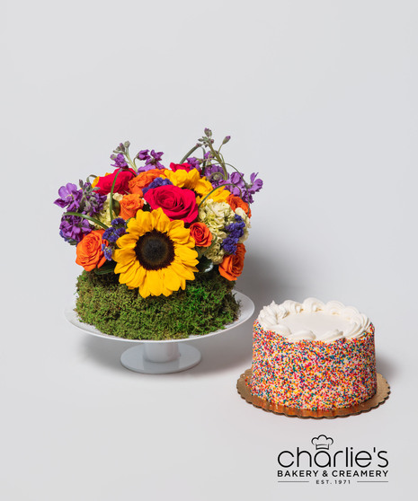 Blooms & Bakes Floral Cake w/ Cake
