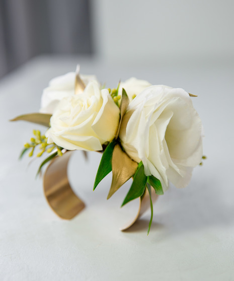 Metallic Gold Cuff Corsage