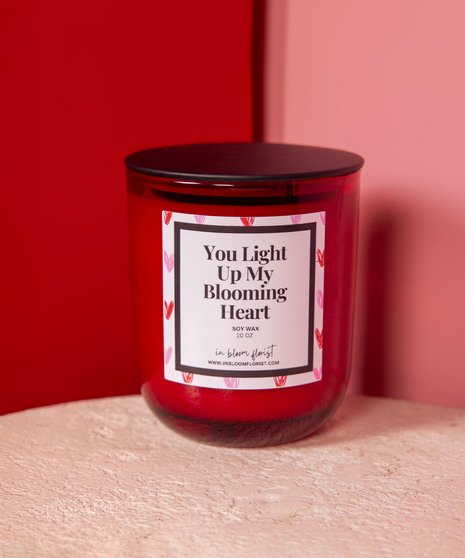 You Light Up My Blooming Heart  - Valentine's Day Candle