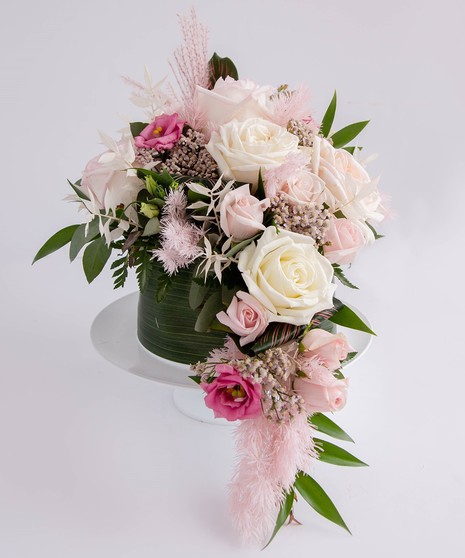 Blush Birthday Floral Cake