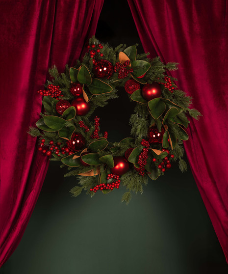 Merry Magnolia Silk Wreath