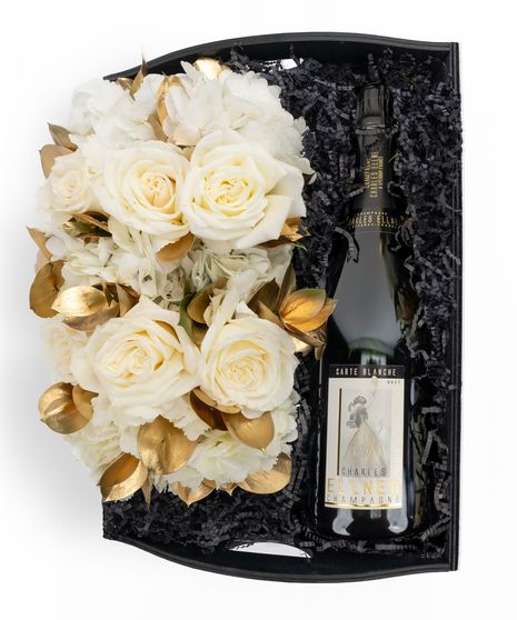 Floral Vines  Champagne Basket