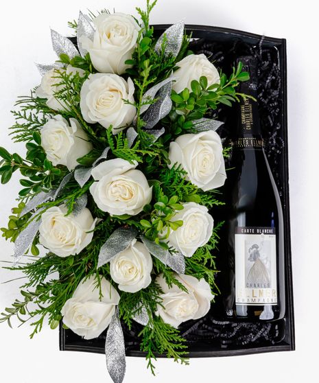 SILVER FROST WINE GIFT BASKET