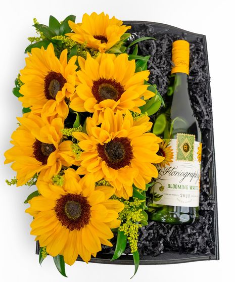 Floral Vines White Basket
