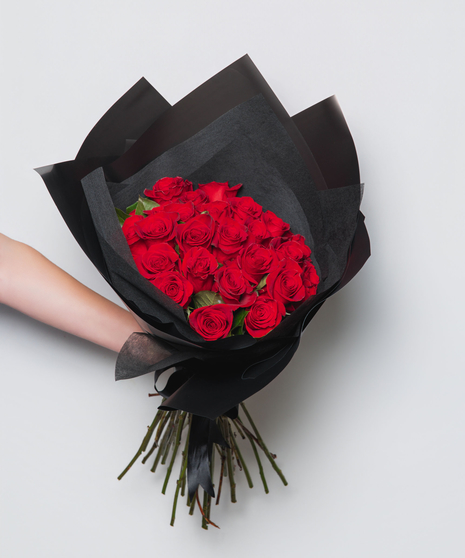 Two Dozen Wrapped Roses