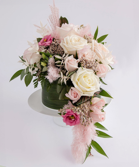 Blush Birthday Floral Cake